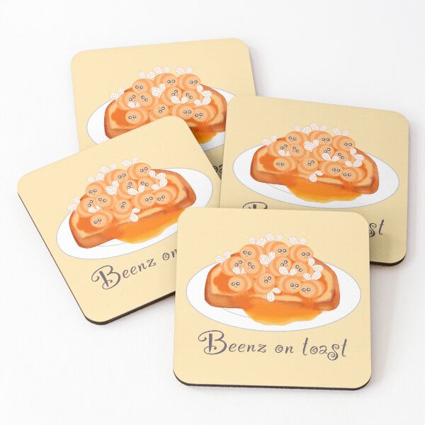 Item preview, Beenz on toast on yellow designed and sold by QuirkyBeez.