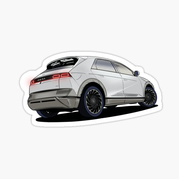 Item preview, Hyundai Ioniq 5 Electric Car in Atlas White designed and sold by Webazoot Industries - Car Art.