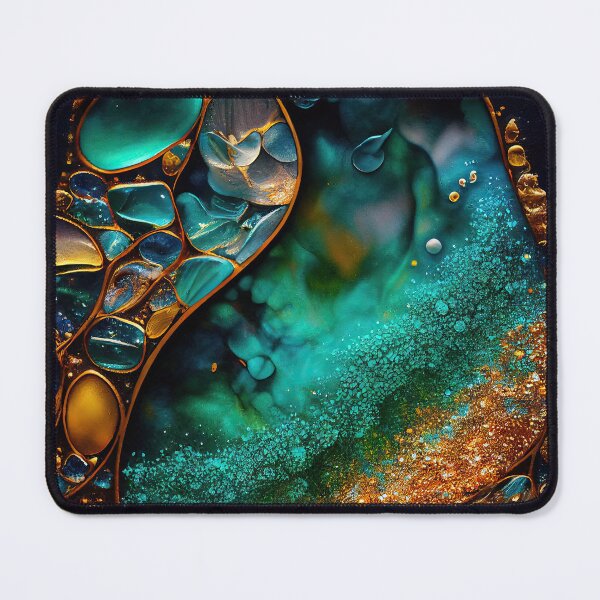 Item preview, Pointillism seaglass golden streams abstract designed and sold by Piotrek0001.