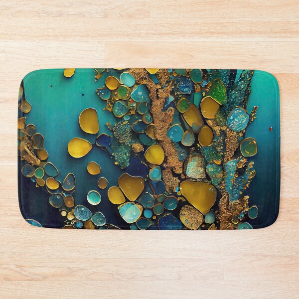 Item preview, Pointillism seaglass golden streams abstract designed and sold by Piotrek0001.