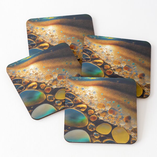 Item preview, Pointillism seaglass golden streams abstract designed and sold by Piotrek0001.