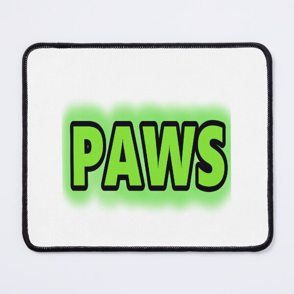 Item preview, Neon PAWS text emote designed and sold by RayneStormfur.