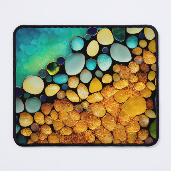 Item preview, Pointillism seaglass golden streams abstract designed and sold by Piotrek0001.