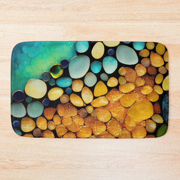 Item preview, Pointillism seaglass golden streams abstract designed and sold by Piotrek0001.