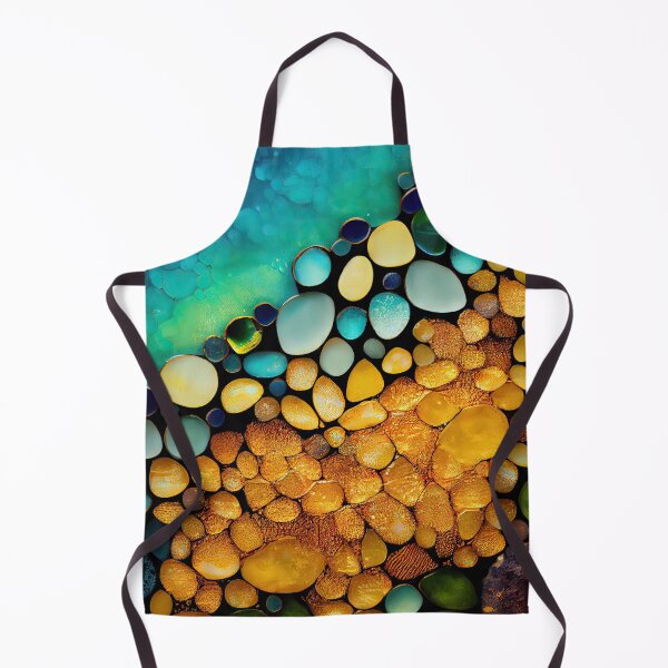 Item preview, Pointillism seaglass golden streams abstract designed and sold by Piotrek0001.
