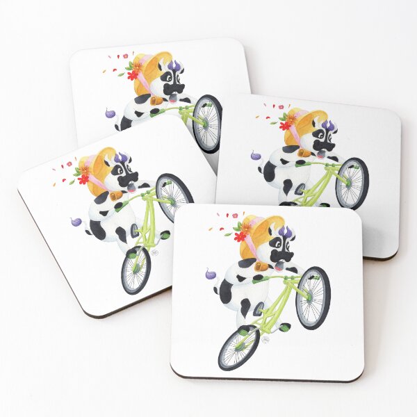 Item preview, Cow riding a bicycle designed and sold by Iris Créa.