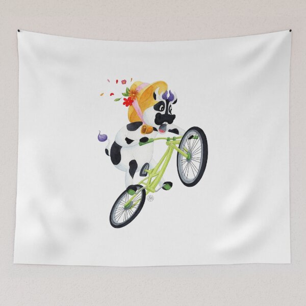 Item preview, Cow riding a bicycle designed and sold by Iris Créa.