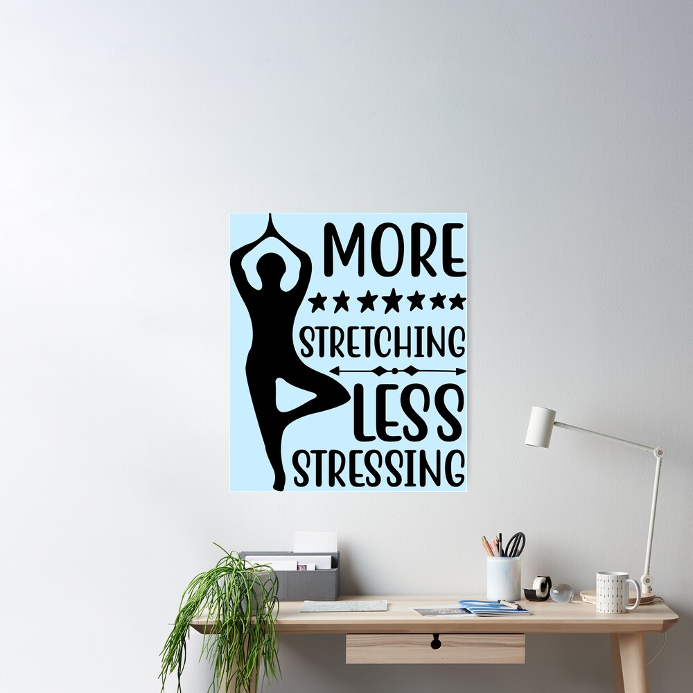 More Stretching Less Stressing Notepad, Personalized Yoga Gifts