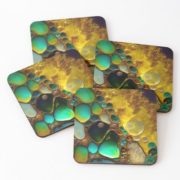 Item preview, Pointillism seaglass golden streams abstract designed and sold by Piotrek0001.