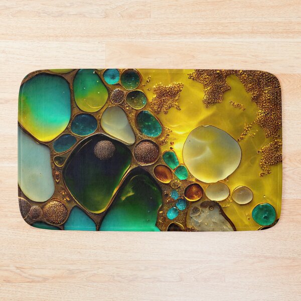 Item preview, Pointillism seaglass golden streams abstract designed and sold by Piotrek0001.