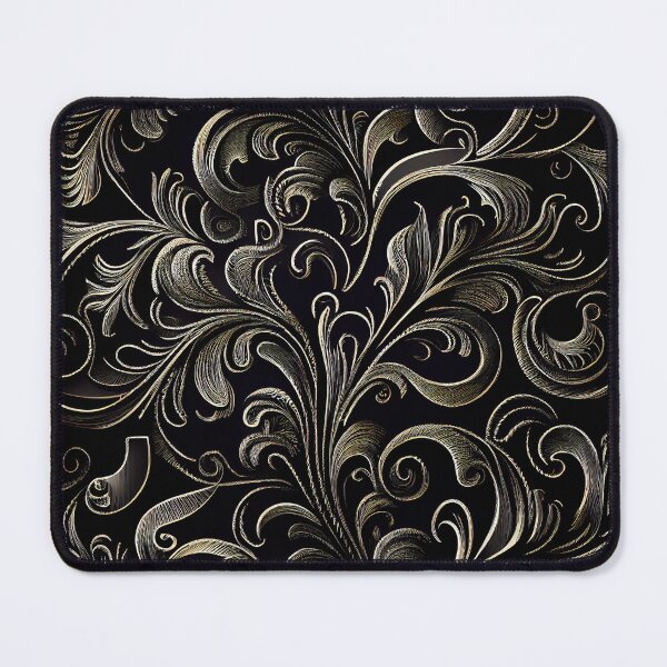 Item preview, Drawn Swirling Sketched Dark European Pattern Digital Painting designed and sold by CodeAndColors.