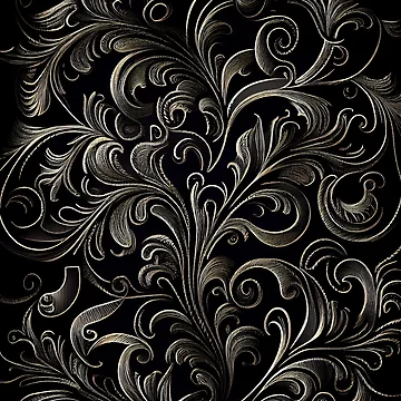 Vorschaubild zum Design Drawn Swirling Sketched Dark European Pattern Digital Painting von CodeAndColors