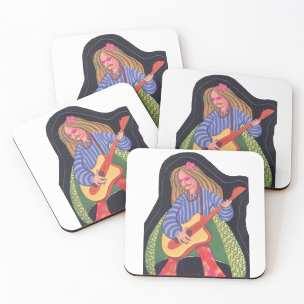 Artikelvorschau, 70's Guitar Hippie Sticker entworfen und verkauft von DukeGroovy.