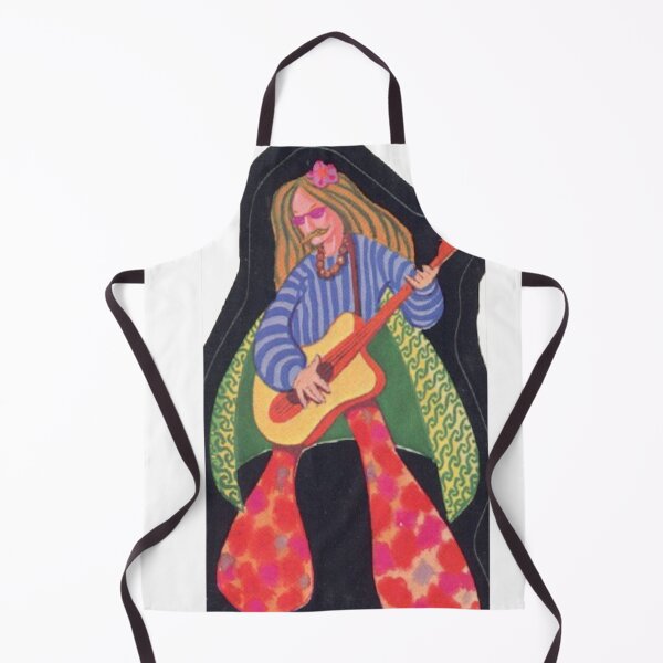 Artikelvorschau, 70's Guitar Hippie Sticker entworfen und verkauft von DukeGroovy.