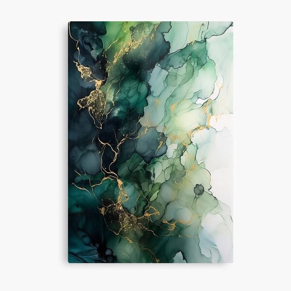 Item preview, Green Nature - Abstract Alcohol Ink Art designed and sold by inkvestor.