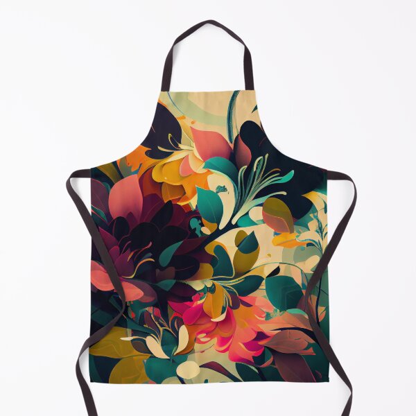 Aperçu de l'œuvre Irregular Semi Abstract Floral Pattern Digital Painting créée et vendue par CodeAndColors.