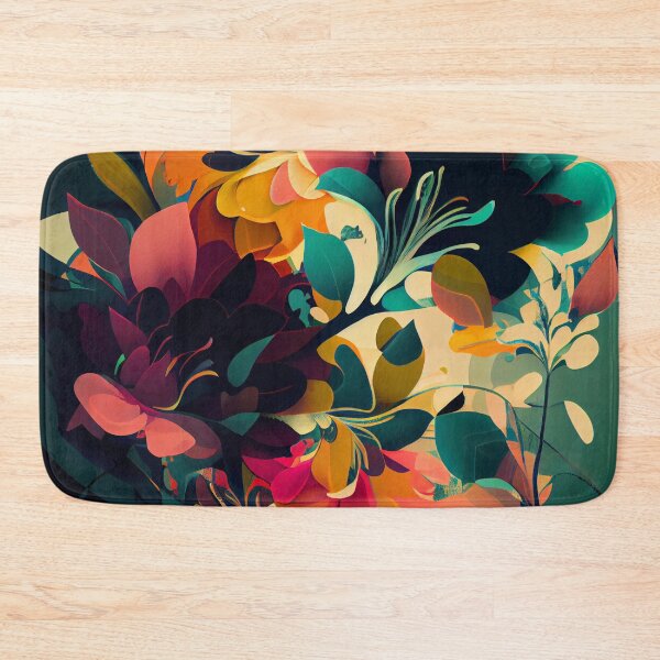 Item preview, Irregular Semi Abstract Floral Pattern Digital Painting designed and sold by CodeAndColors.
