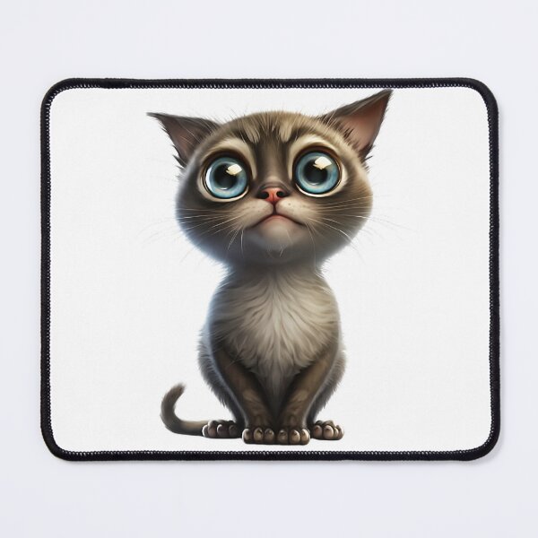 Item preview, Happy Paws: A Cheerful Cartoon Cat with Big Eyes designed and sold by Designs-By-Geli.