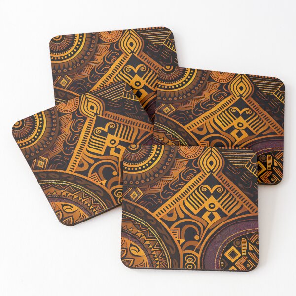 Item preview, Artistic African Pattern Digital Painting designed and sold by CodeAndColors.