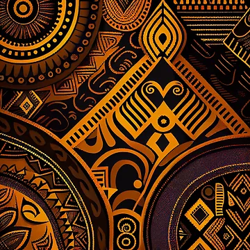 Imagen de la obra Artistic African Pattern Digital Painting de CodeAndColors