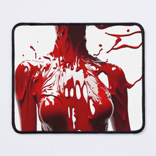Item preview, Abstract Portrait of a Woman as a liquid red paint silhouette designed and sold by ManuelAndreas.