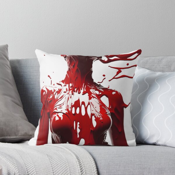 Item preview, Abstract Portrait of a Woman as a liquid red paint silhouette designed and sold by ManuelAndreas.