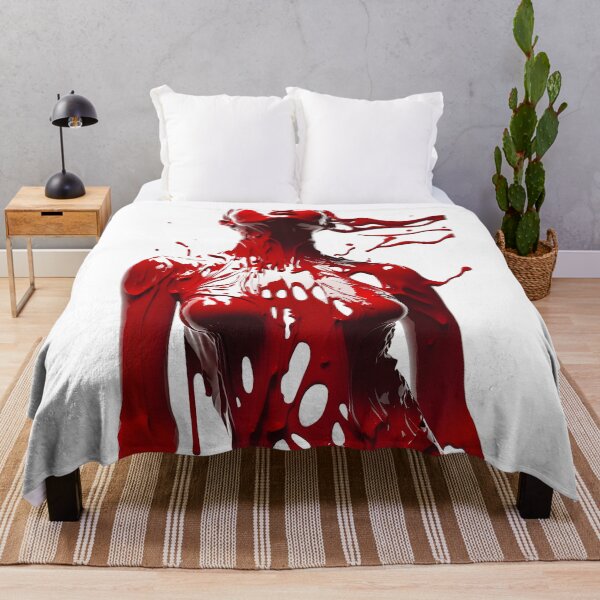 Item preview, Abstract Portrait of a Woman as a liquid red paint silhouette designed and sold by ManuelAndreas.