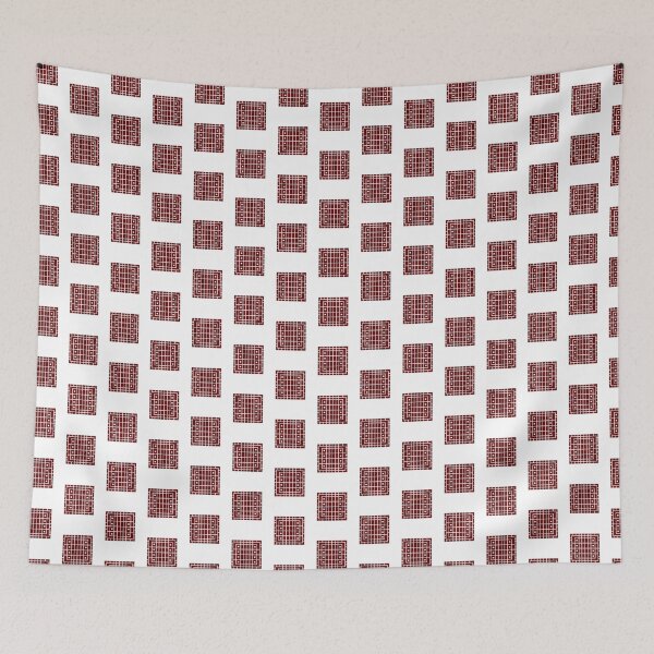 Item preview, Red White Cool Square Shape Pattern designed and sold by erion-store.