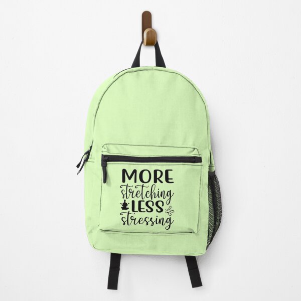 Item preview, Yoga Saying More Stretching Less Stressing Motivational Quote designed and sold by SoccaTamam.
