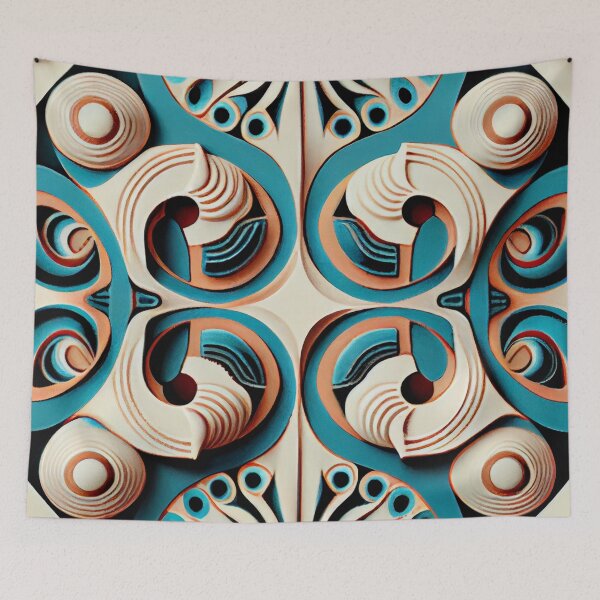 Item preview, Imagined Ceramic Art Deco Pattern Digital Painting designed and sold by CodeAndColors.