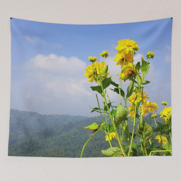 Item preview, Yellow flowers looking at the sky from the mountains designed and sold by Bigrow.