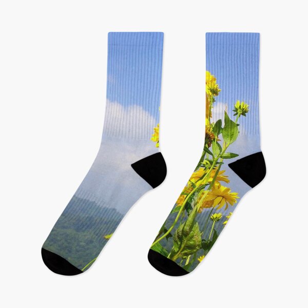 Item preview, Yellow flowers looking at the sky from the mountains designed and sold by Bigrow.