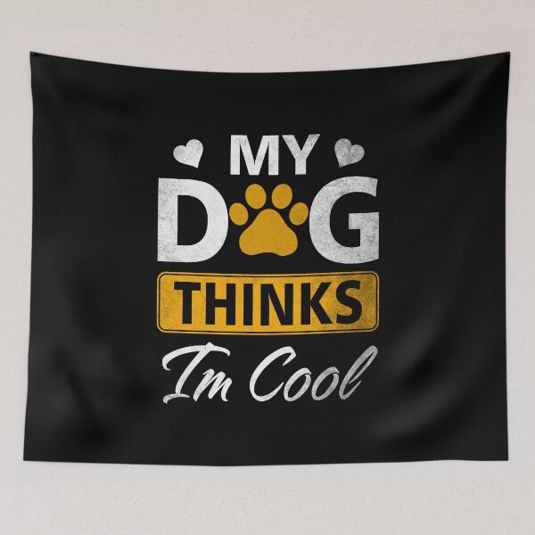 Item preview, My Dog Thinks I'm Cool Shirt Funny Dog Lover Tshirt Retro designed and sold by Simeon	 Dorelus.