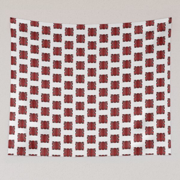 Item preview, Red White Cool Square Shape Pattern designed and sold by erion-store.