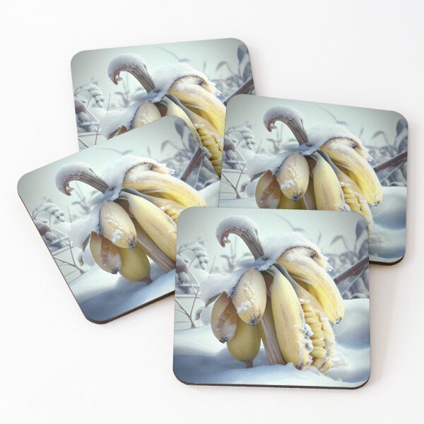 Item preview, Winter Poetry Snowy Bananas Digital Painting designed and sold by CodeAndColors.