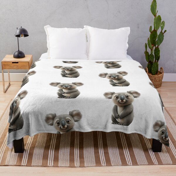 Item preview, Cheerful Koala: A Realistic Cartoon Depiction with Big Eyes and a Playful Smile designed and sold by Designs-By-Geli.