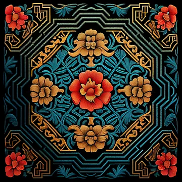 Vorschaubild zum Design Dramatic Imagined Coarse Asian Pattern Digital Painting von CodeAndColors