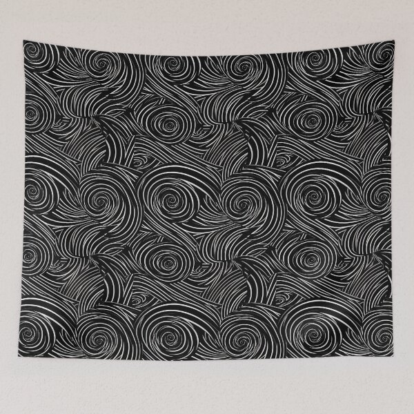 Item preview, Black and white swirls in a mesmerizing pattern designed and sold by taoman.