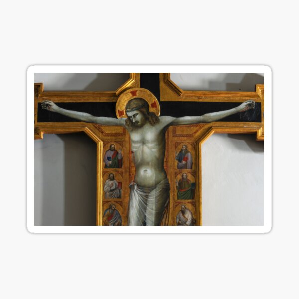 Item preview, Gilded Crucifixion by medieval Florentine artist designed and sold by Terence Kerr.