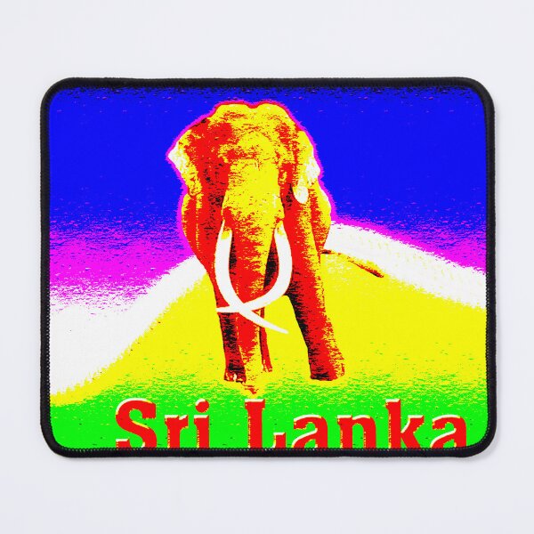 Item preview, Sri Lankan elephant in colored background designed and sold by Bigrow.
