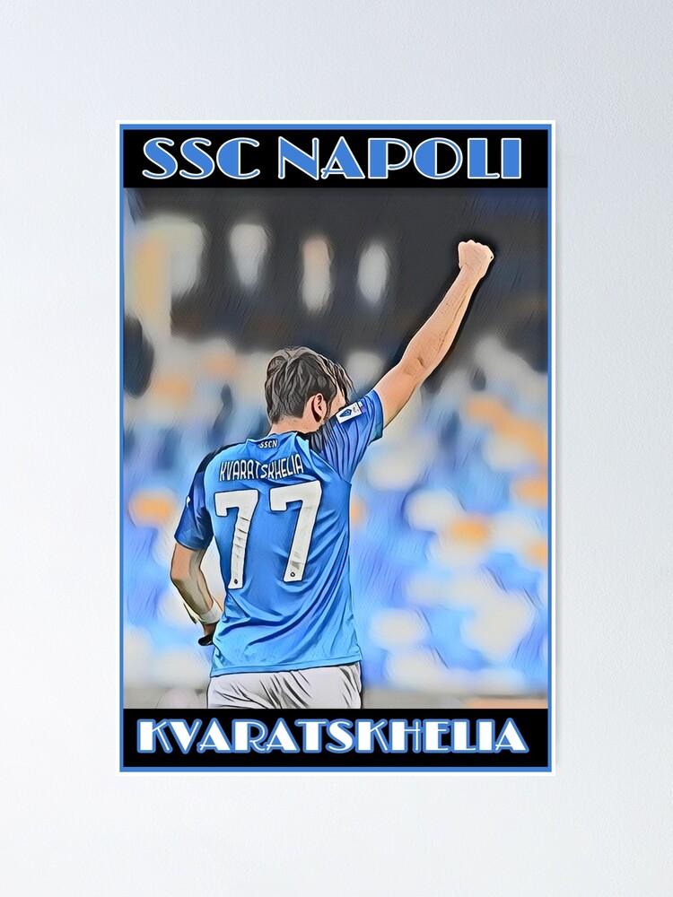 Khvicha Kvaratskhelia Poster Napoli Print Football Canvas 