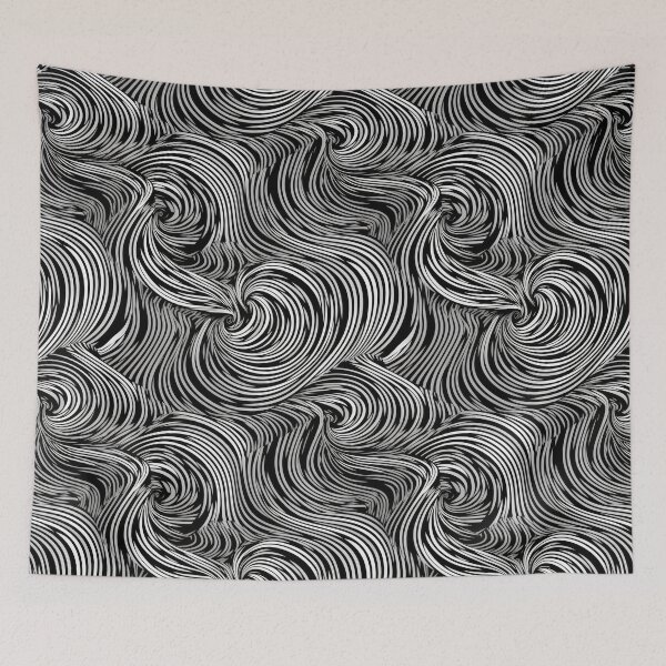 Item preview, An intricate black and white pattern that repeats endlessly designed and sold by taoman.