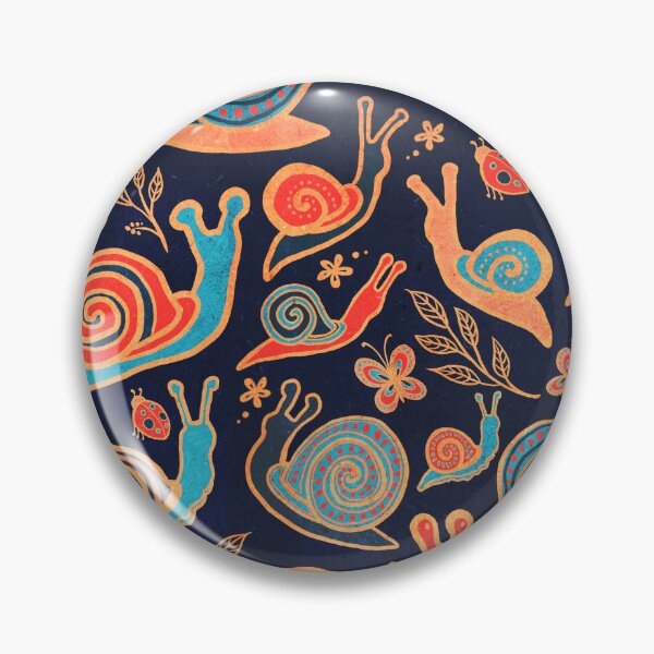 Item preview, Snail convention - red and turquoise - midnight designed and sold by AprilAppleArt.