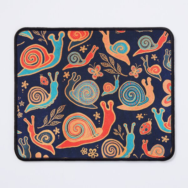 Item preview, Snail convention - red and turquoise - midnight designed and sold by AprilAppleArt.