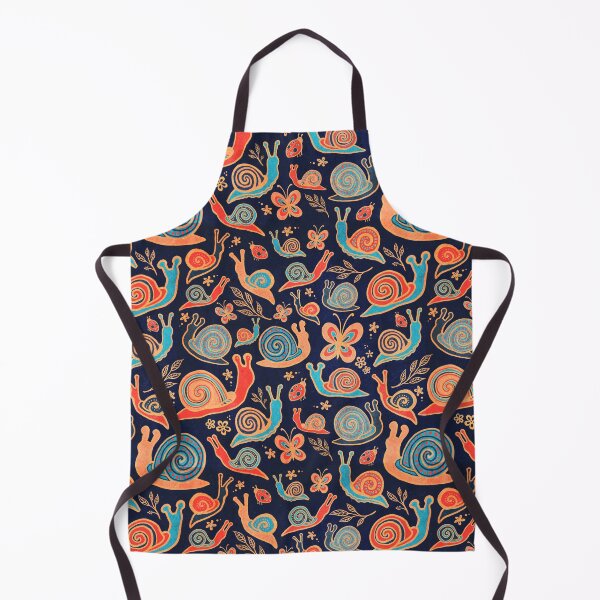 Item preview, Snail convention - red and turquoise - midnight designed and sold by AprilAppleArt.