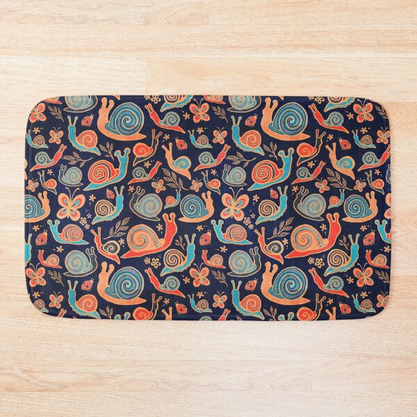 Item preview, Snail convention - red and turquoise - midnight designed and sold by AprilAppleArt.
