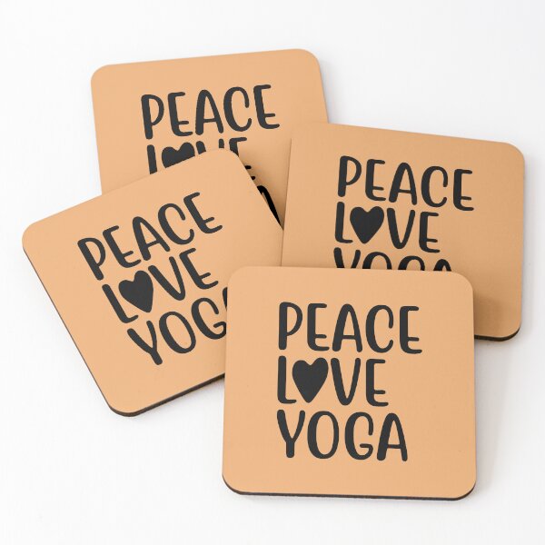 Item preview, Yoga Quote Peace Love Yoga Motivational Saying designed and sold by SoccaTamam.