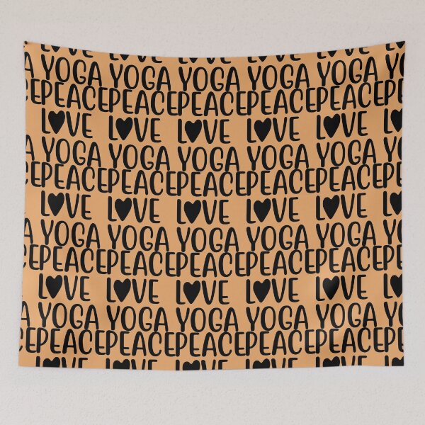 Item preview, Yoga Quote Peace Love Yoga Motivational Saying designed and sold by SoccaTamam.