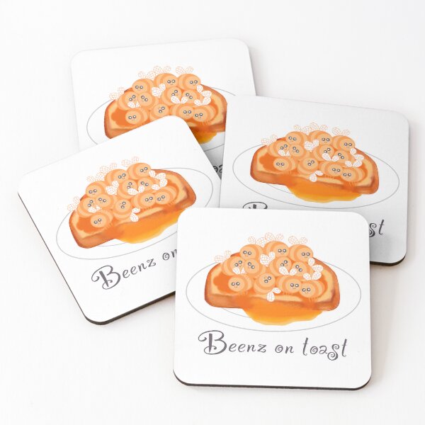 Item preview, Beenz on toast on white designed and sold by QuirkyBeez.