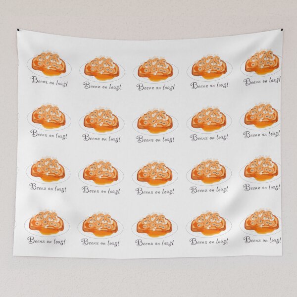Item preview, Beenz on toast on white designed and sold by QuirkyBeez.